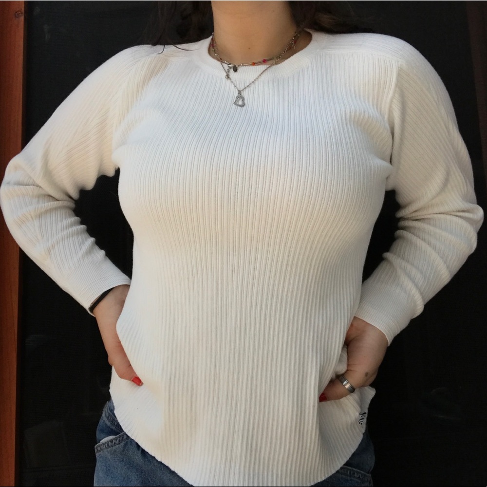 white unif sweater